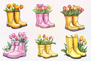 Garden Boots Sublimation Clipart, an Illustration by CreationArt (Thumbnail 2 of 5)