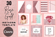Rose Gold Instagram Templates, a Social Media Template by MORION (Thumbnail 1 of 5)