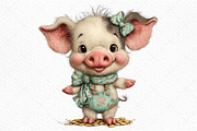 Cute St Patrick’s Animals Clipart, an Illustration by Craft Nest (Thumbnail 9 of 11)