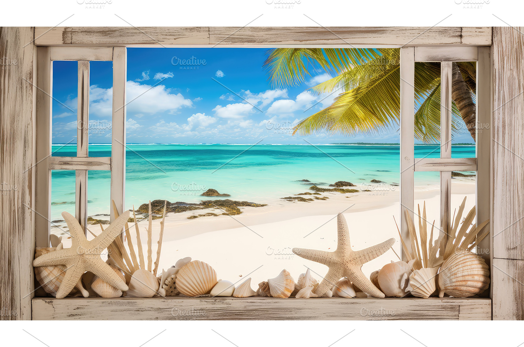 vacation frame holiday ai generated, a Holiday Photo by pikepicture