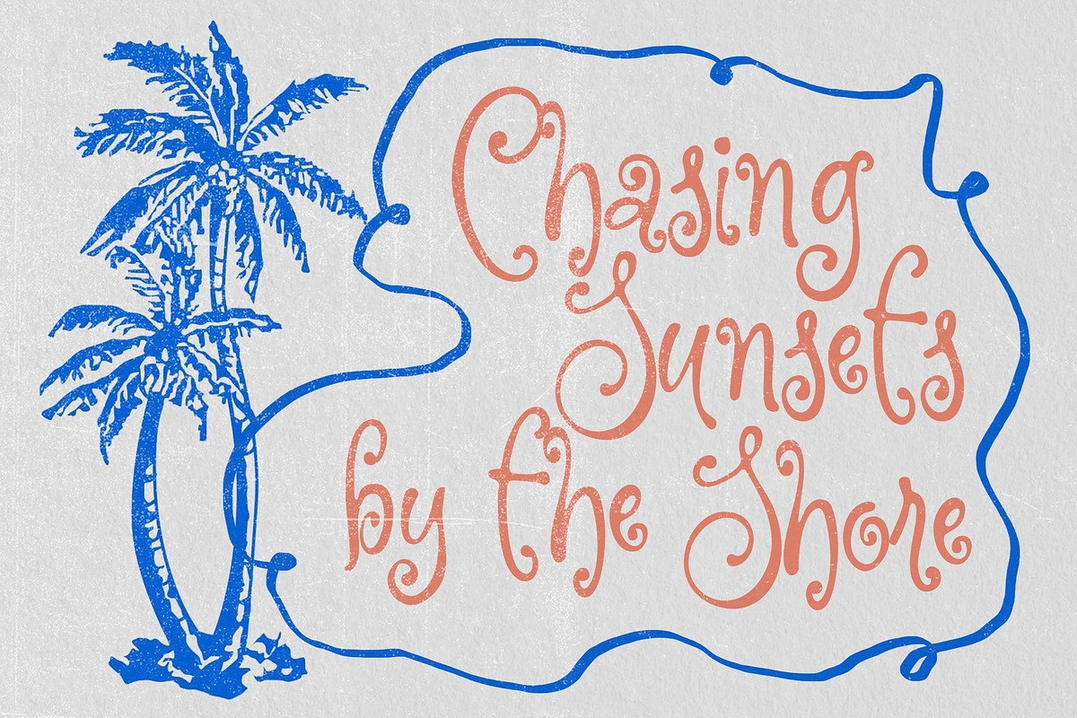 Peachy Naughty a Whimsy Curly Font, a Handwritten Font by Blankids Studio (Photo 9 of 10)