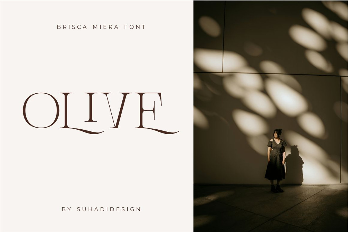 Brisca Miera - Chic Ligature Font, a Serif Font by suhadidesign (Photo 2 of 13)