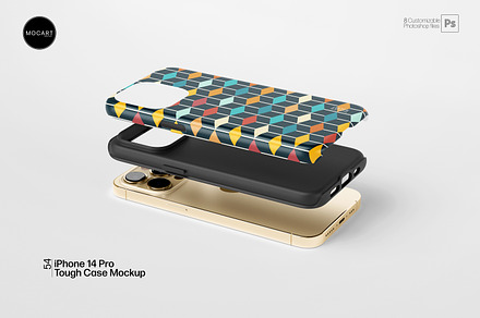 iPhone 14 Pro Tough Case Mockup Set, an iPhone Mockup by Mocart