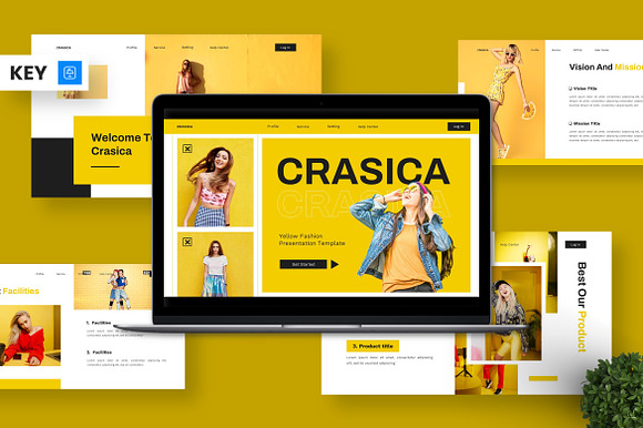 Crasica - Yellow Fashion Keynote preview 7