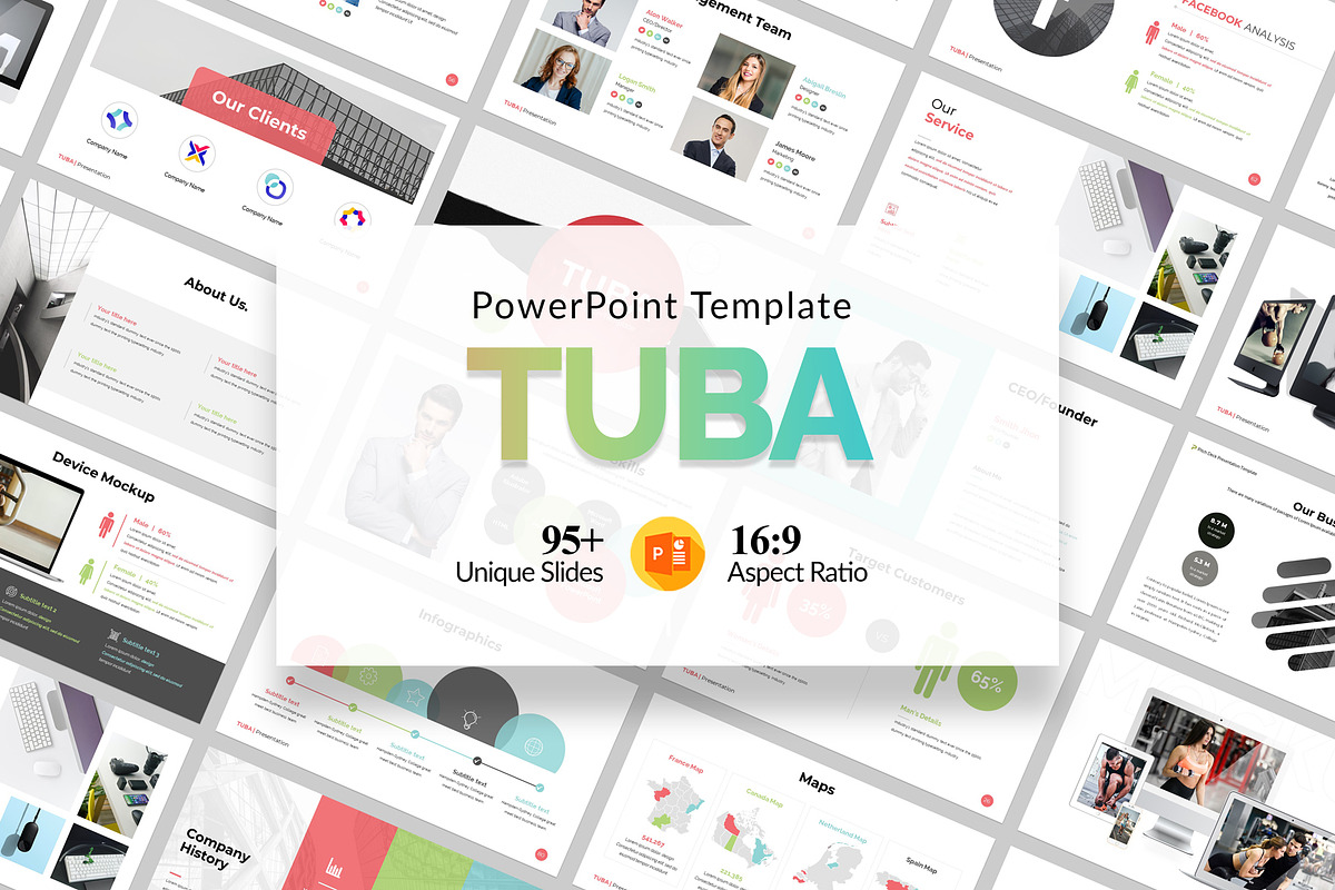 TUBA PowerPoint Template, a Presentation Template by WhiteGraphic (Photo 1 of 16)