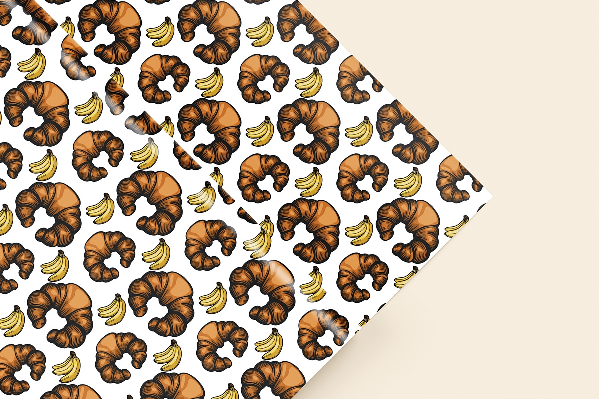 Cafe Favorites: Croissant Patterns, a Pattern Graphic by Elatedowl (Photo 7 of 11)