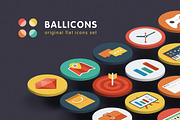 Ballicons — original flat icons set, an Icon by pixelbuddha.net (Thumbnail 1 of 5)