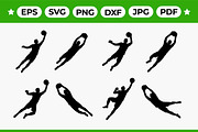 Soccer Goalkeeper Silhouette Vector, an Object Graphic by Artonix (Thumbnail 1 of 3)