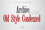 Archive Old Style Cond, a Serif Font by Archive Type Fonts (Thumbnail 1 of 3)