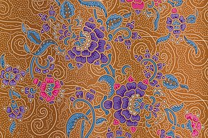Seamless batik pattern floral vector