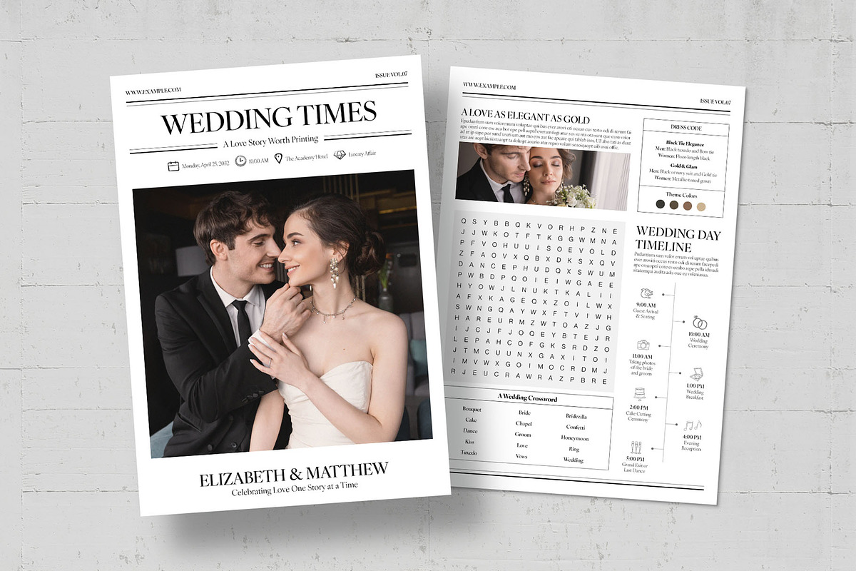Wedding Newspaper Flyer Template, a Flyer Template by BrandPacks (Photo 5 of 5)