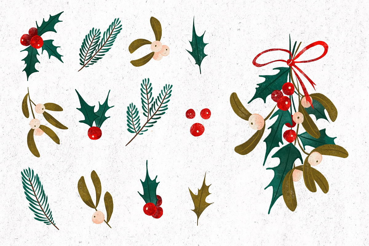 WINTER HOLIDAYS PACK, an Illustration by Maria Summer (Photo 3 of 24)