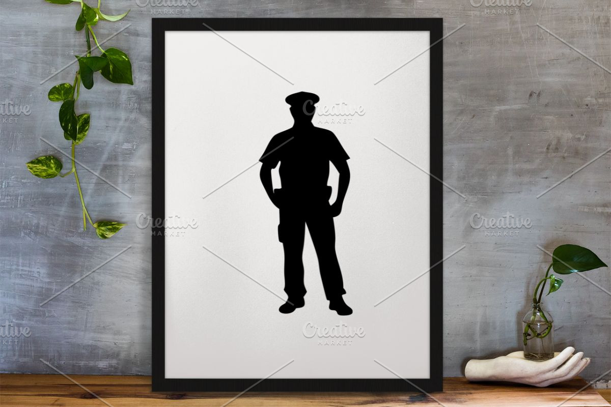 Police Silhouettes SVG, a Work Illustration by newminddesign (Photo 2 of 3)