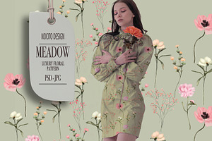 Meadow, Luxury Floral Pattern