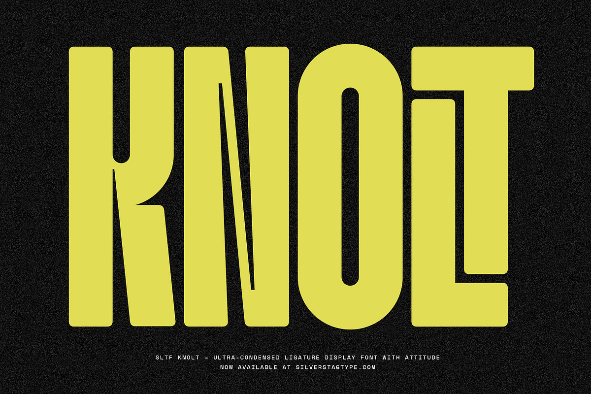 Knolt – Bold Ultra-Condensed Font, a Sans Serif Font by SilverStag Type Foundry (Photo 1 of 20)