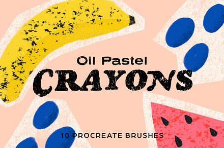 Oil Pastel Crayons Procreate Brushes