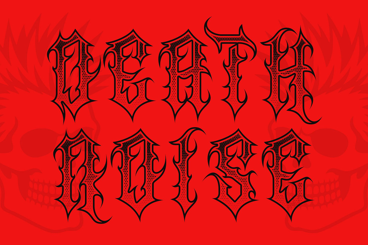CS Hastings Stippled, a Blackletter Font by Craft Supply Co. (Photo 4 of 8)