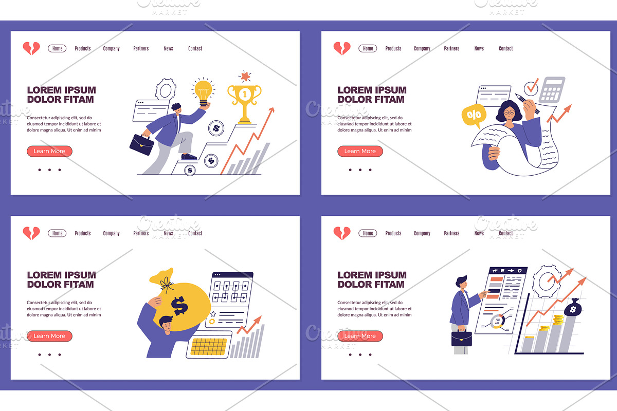 Growth money. landing page concepts, a Finance Illustration by Onyx