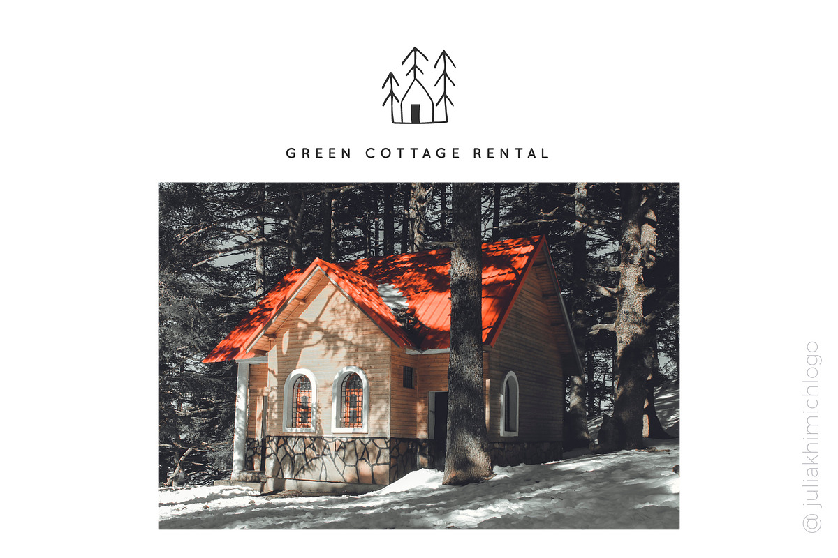 Logo Pack Volume 13. Cottage Rentals, a Branding & Logo Template by Mint Air Studio (Photo 15 of 21)