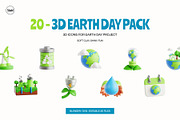 3D Earth Day Icon Pack, an Object 3D Model by SLAB! Design (Thumbnail 1 of 4)