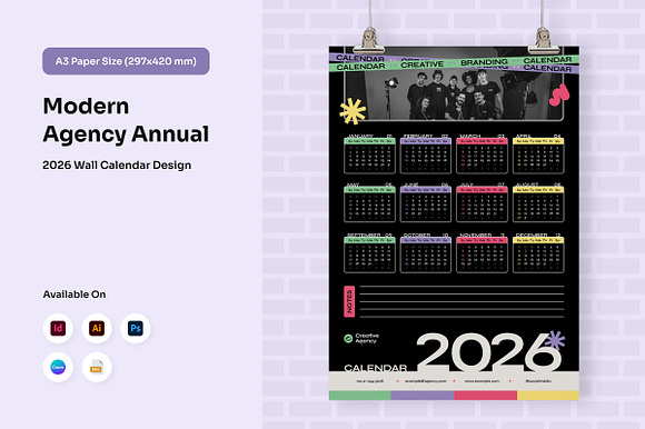 Creative Studio Wall Calendar 2026 preview 5