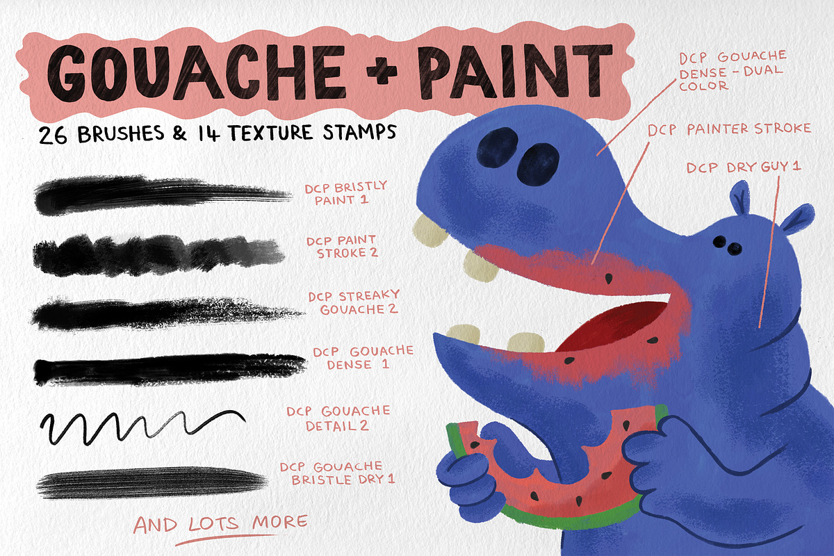 Photoshop Gouache and Paint Brushes, a Brush Add-On by David Creighton-Pester (Photo 1 of 4)