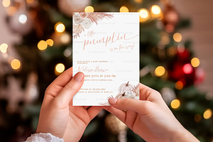 Holiday Card In Hand Mockup, 5x7