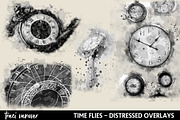 Clocks & Watches Distressed Overlays, an Illustration by ephemoire (Thumbnail 2 of 9)