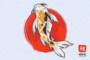 Koi Fish Vector Set, an Animal Illustration by Vecster (Thumbnail 5 of 8)
