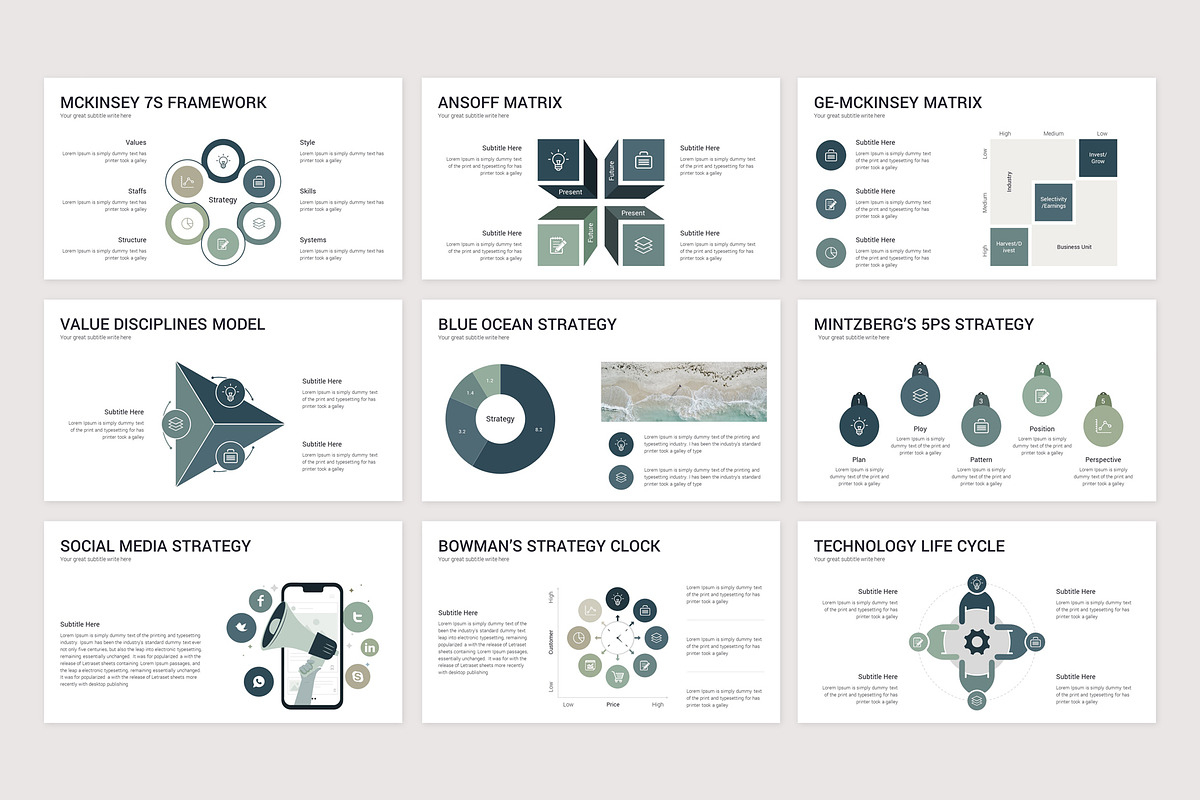Strategy PowerPoint Template, a Presentation Template by TemplatesForest