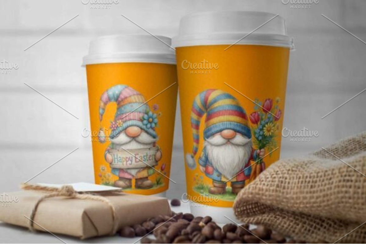 Whimsical Easter Gnome Clipart, a Seasonal Illustration by Design Station (Photo 6 of 9)
