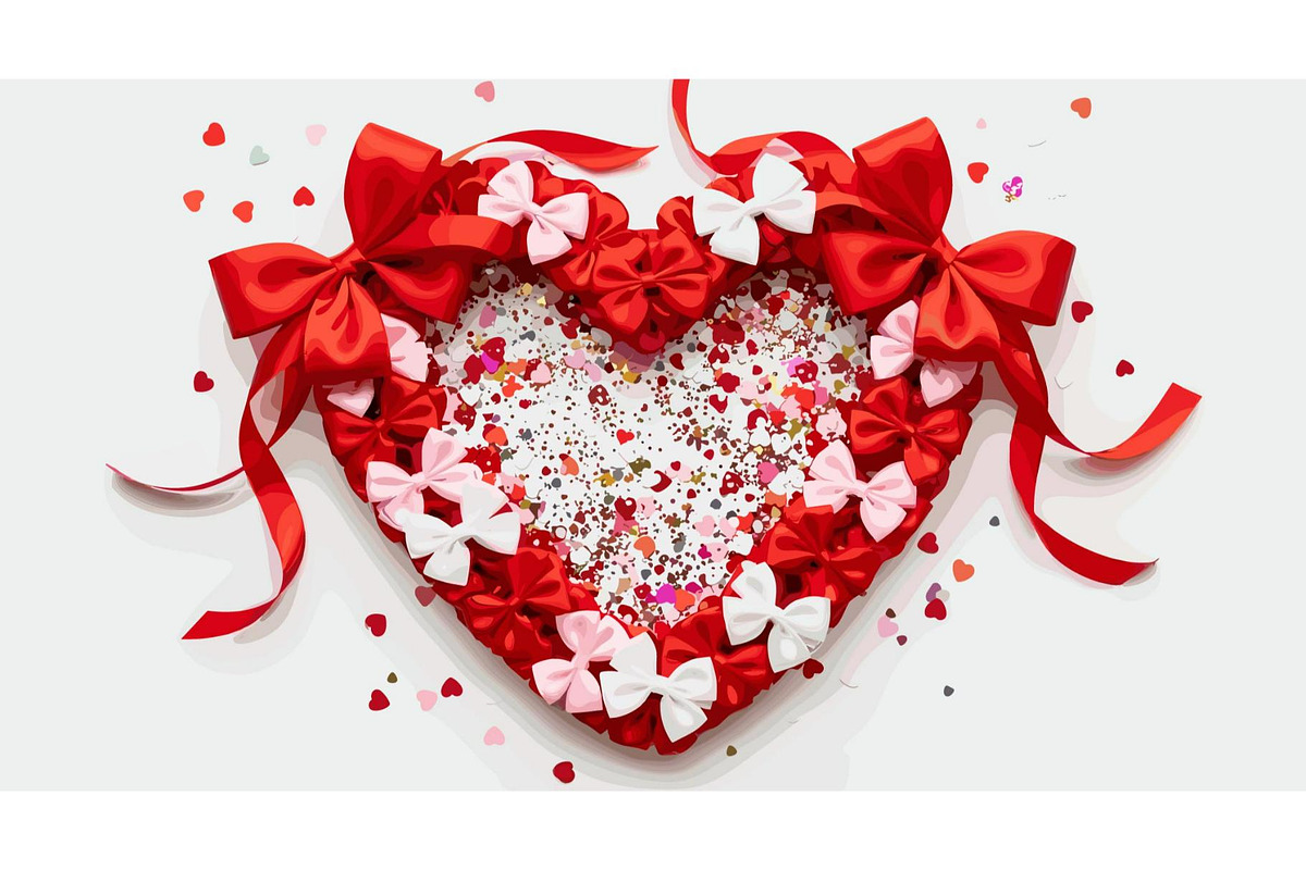 Valentine Heart Frame Bow Collection, a Person Illustration by Designer_Momina (Photo 7 of 17)