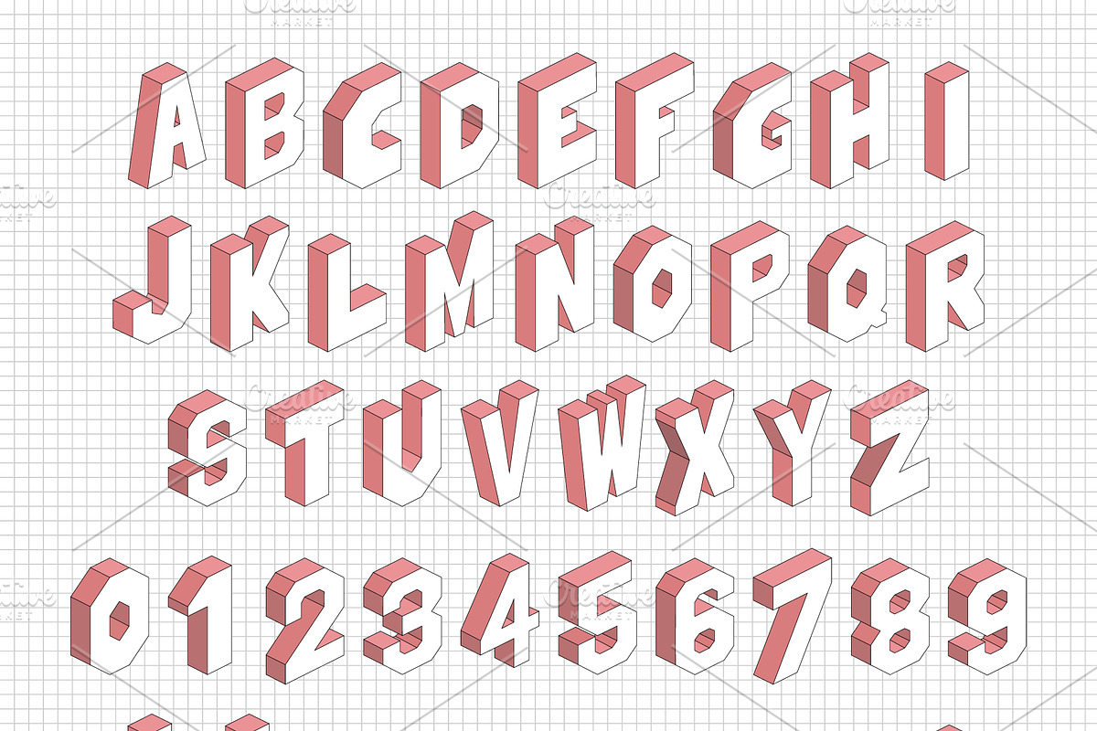 Isometric Alphabets, an Illustration by asantosg (Photo 2 of 4)