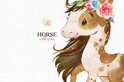 Horses. Watercolor Collection, an Animal Illustration by StarJam (Thumbnail 6 of 6)