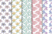 26 Floral Seamless Patterns Set, a Pattern Graphic by Sunset&Sea Design (Thumbnail 4 of 6)