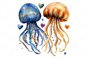 Watercolor Sea Animals Clipart, an Illustration by Craft Nest (Thumbnail 10 of 12)