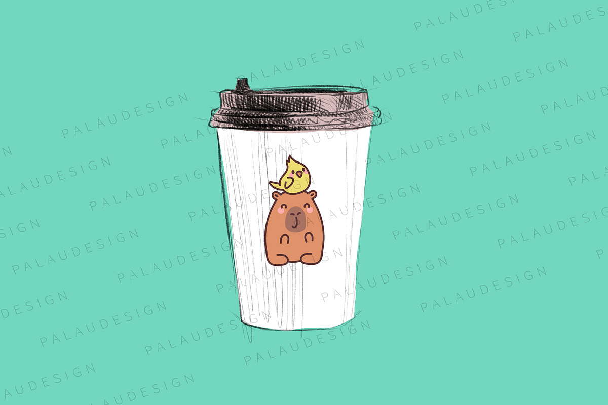 Cute Capybara Jungle Adventure, an Animal Illustration by Palau (Photo 4 of 12)