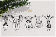 SAFARI BABIES watercolor set, an Animal Illustration by Natali Smolova (Thumbnail 4 of 8)