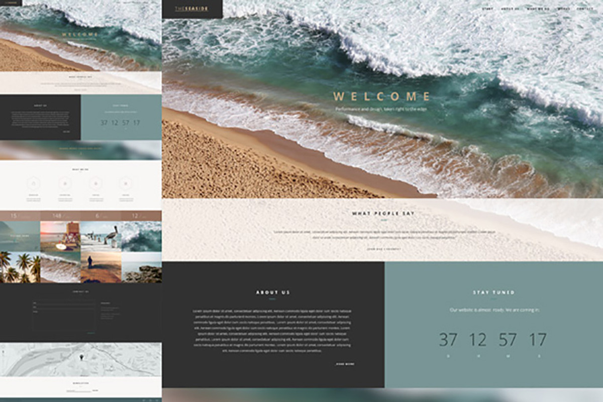 Seaside - One Page Template HTML, a HTML Template by CapitalTemplate (Photo 1 of 5)