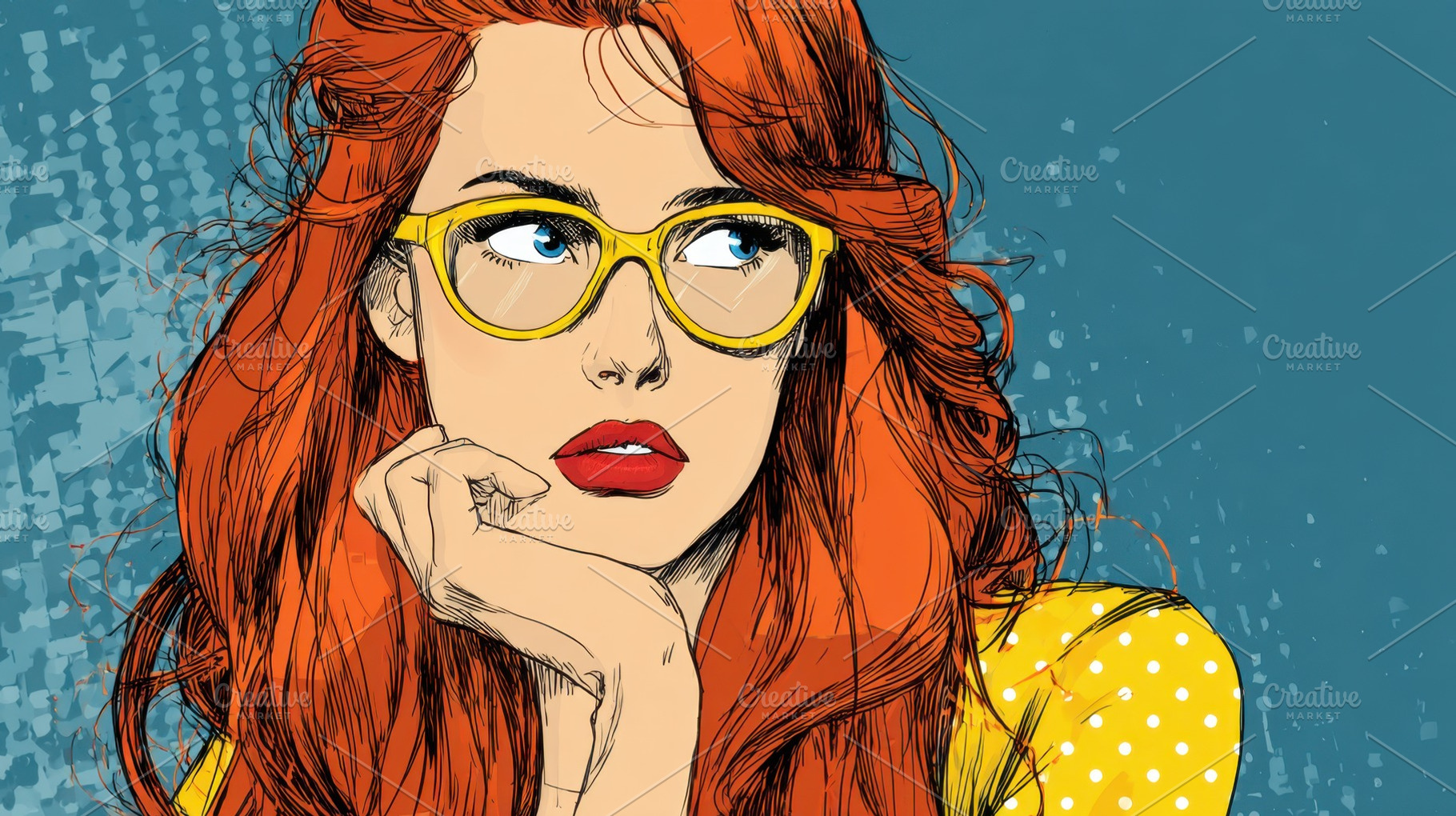 Glasses-wearing redhead at home, a Photo by Beautiful things