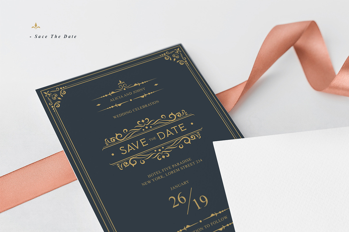 Vintage Wedding Invitation, an Invitation Template by uyo66 (Photo 2 of 7)