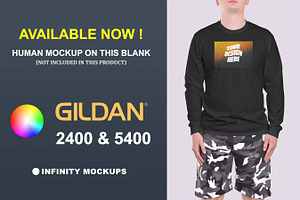 Gildan 2400 Long Sleeve Mockup