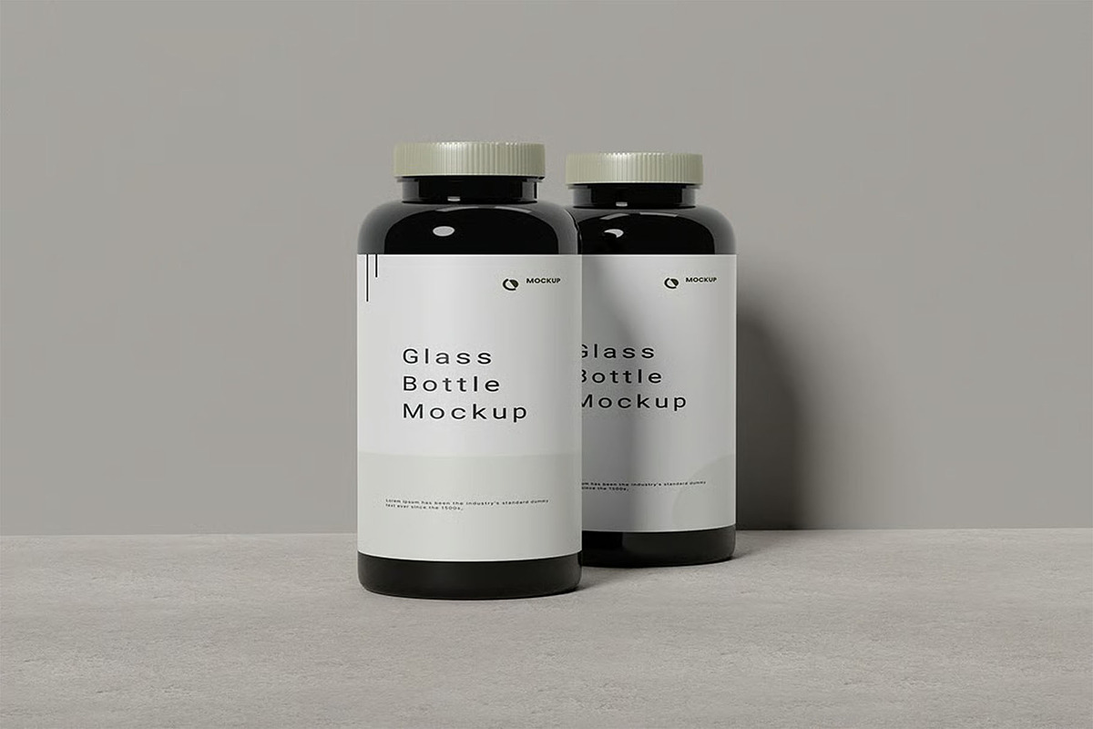Glass Bottle Mockup, a Packaging Mockup by zpackcreative (Photo 3 of 5)