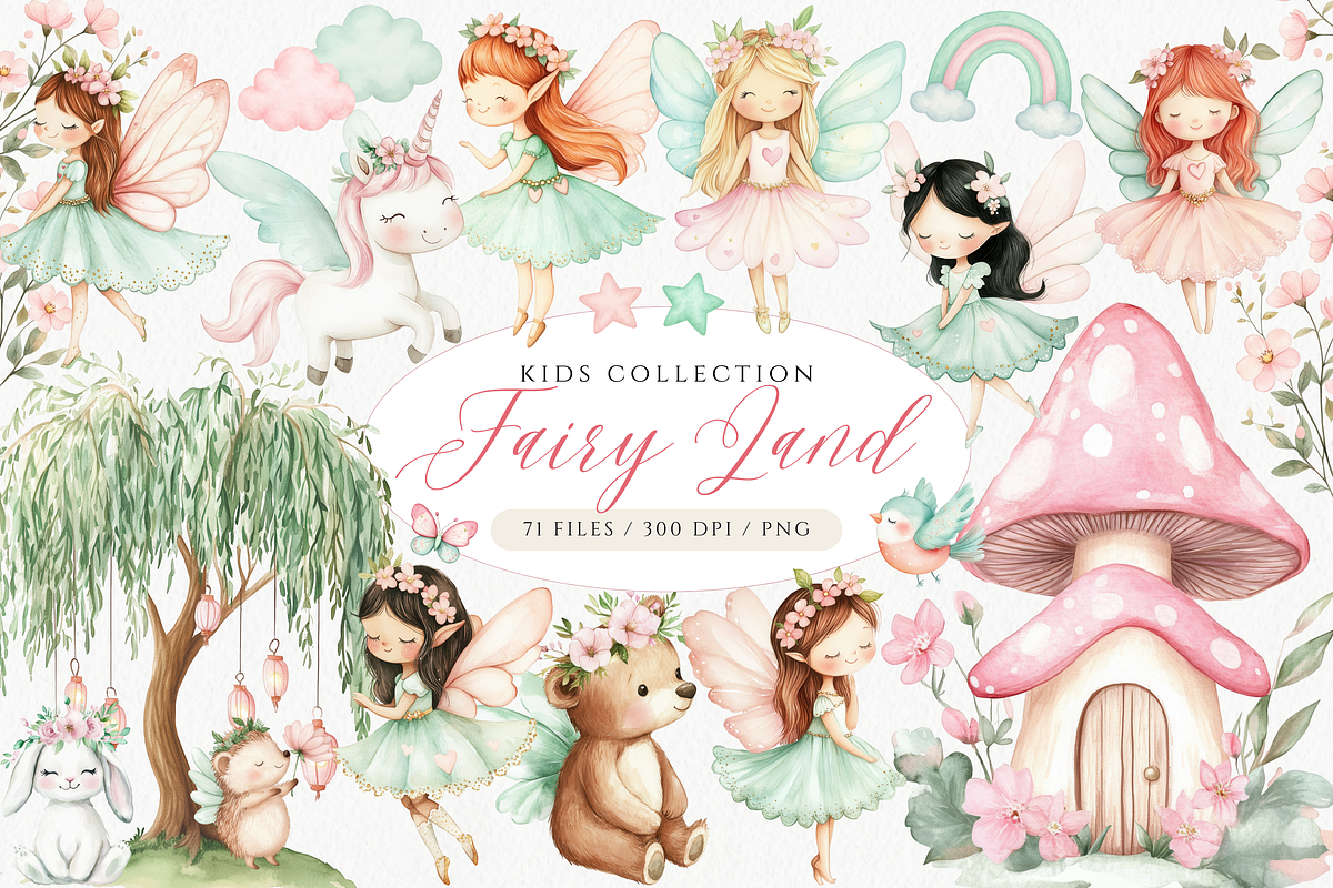 Watercolor Fairy Clipart, Fairy png, an Illustration by ClipArtCharm (Photo 1 of 7)