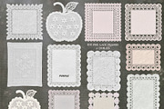 Harvest Lace: PNG Frames & Doilies, an Object Graphic by Purple (Thumbnail 6 of 9)