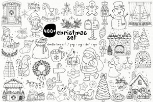 Christmas Doodle SVG Graphics