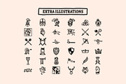 SWORDHAVEN - Extra Illustrations, a Serif Font by Blazing Sun Creative (Thumbnail 6 of 7)