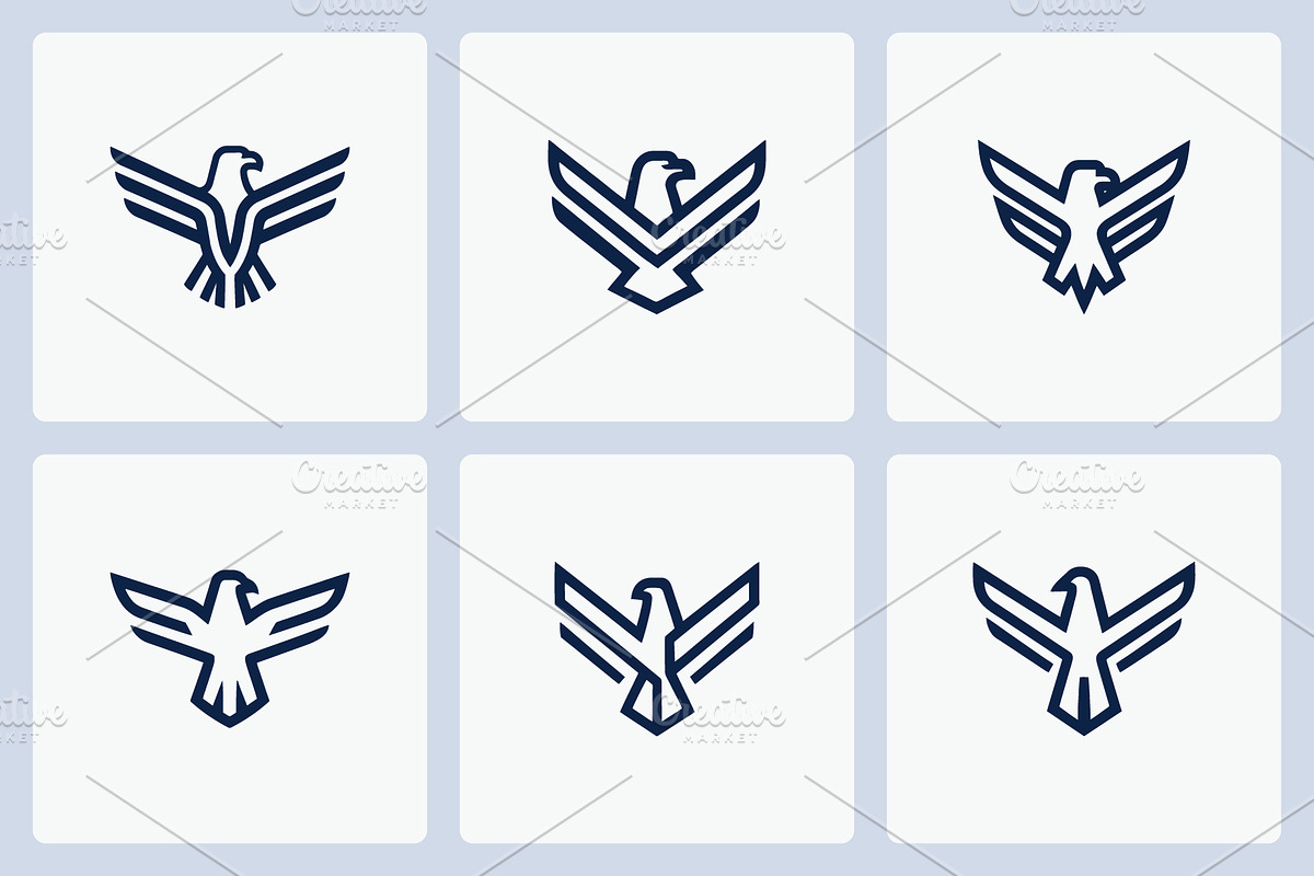 Eagle logo design variations, a Branding & Logo Template by Vectorium Studio (Photo 2 of 2)