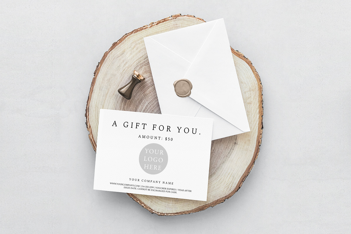 Gift Certificate Template with Logo, a Card Template by DesignStudioTeti (Photo 4 of 4)