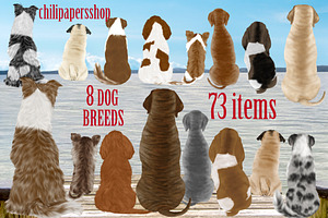 Dogs clipart,Dog Breeds Clipart,Pet
